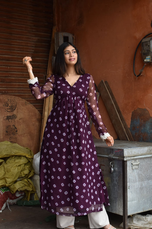 Purple kurta